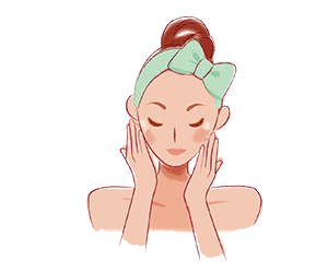 全体につけたら浸透させるようにハンドプッシュしながら馴染ませましょう。